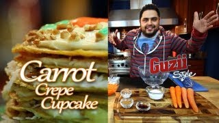 Carrot Crepe Cupcake  Guzii Style English [upl. by Greta]