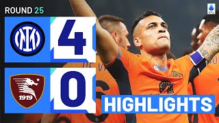 INTERSALERNITANA 40  HIGHLIGHTS  Inter triumph in San Siro goalfest  Serie A 202324 [upl. by Nrobyalc]