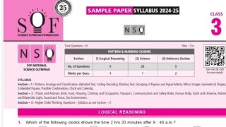 Class 3 NSO  SAMPLE PAPER 202425  NSO sample paper for Grade 3 [upl. by Enitsuj924]