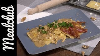 RicottaParmesanRavioli mit WalnussSpeckSoße I Pasta Selbermachen I MealClub [upl. by Secunda58]