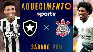 BOTAFOGO X CORINTHIANS  AQUECIMENTO AO VIVO E COM IMAGENS  BRASILEIRÃO 2024  live  sportv [upl. by Aseek]