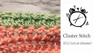 Tutorial  How to crochet the Cluster Stitch [upl. by Helen]