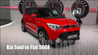 Kia Soul 2015 vs Fiat 500X 2015 [upl. by Elahcim776]