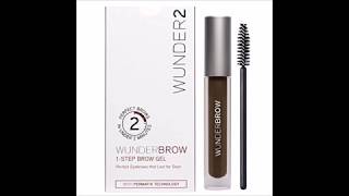 Wunder2 Wunderbrow Eyebrow Gel Perfect Eyebrows in 2 Mins Black Brown [upl. by Sudnor]