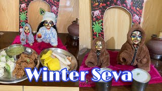 Laddu Gopal ki winter seva routine priyankapanditofficial6820 radheradhe laddugopal krishna [upl. by Modeerf]