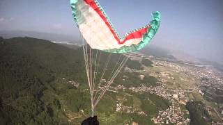 out of control Reserve parachute Toss Twist of Lines SAT fullstall japan 2013 9 13 [upl. by Aicenat]