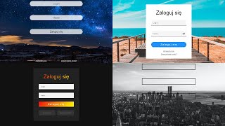 4 formularze logowania  Speed Coding  HTML CSS JS [upl. by Lennej302]
