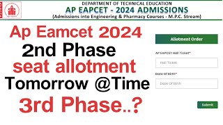 ap eamcet 2nd counselling seat allotment  ap eamcet 2nd phase seat allotment date and time [upl. by Anitniuq]