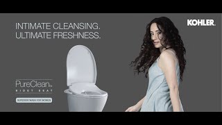 Kohler Pureclean Bidet Seat  Superior Wash for Women [upl. by Nanyt]