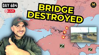 RUSSIANS RETREAT MAJOR BRIDGE DESTROYED Ukraine War News Stream [upl. by Yrdnal]