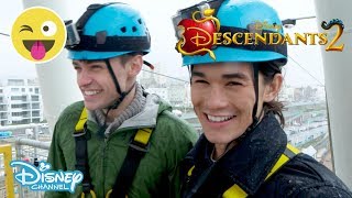 Descendants 2  Thomas Doherty amp Booboo Stewart  Ride Challenge🎢 3  Official Disney Channel UK [upl. by Aikem]