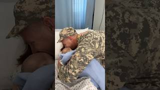 Soldier makes it home in time for birth of first child ❤️ [upl. by Rakabuba]