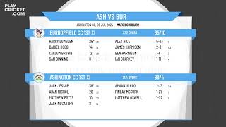 Ashington CC 1st XI v Burnopfield CC 1st XI [upl. by Holofernes]