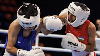 Sayfiddin Sabirov UZB vs Dias Berikbay KAZ IBA Youth World Championships 2024 SFs 48kg [upl. by Gninnahc]