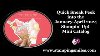 Quick Sneak Peek into the January April 2024 Stampin Up Mini Catalog [upl. by Shirberg]