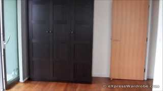 IKEA Pax BERGSBO Black Brown Door Wardrobe Design [upl. by Nosille]