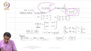 Lec 42  Kronecker Product [upl. by Llesirg912]