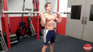 How To Standing StraightBar Military  Overhead Press [upl. by Asselim7]