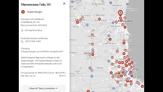 Menomonee Falls Wisconsin 250kW Tesla Supercharger tesla supercharger ev [upl. by Hazelton35]