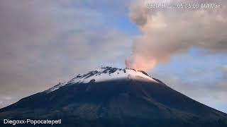 Increíble Camara Full Color Asi Esta Mañana El Volcan Popocatepetl Incandescence [upl. by Leunad]