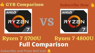 Ryzen 7 5700U vs Ryzen 7 4800U  full COMPARISON 10101iX [upl. by Yajnas]