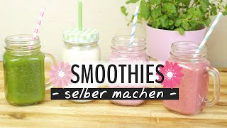 Smoothie selber machen 4 leckere und einfache Rezepte  DIY Food Hacks [upl. by Boylston]