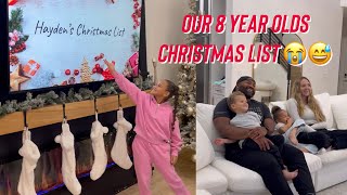 Our 8 year olds Christmas list…🥵🤭🎄 christmas christmaslist family christmastime familyfun [upl. by Akimad]