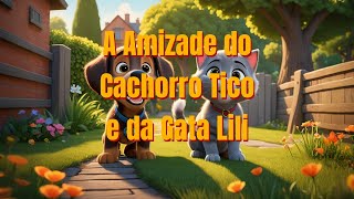 A Amizade do Cachorro Tico e da Gata Lili amizade cachorrinho gatinha aventuras historia [upl. by Englebert]