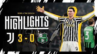 HIGHLIGHTS  JUVENTUS 30 SASSUOLO  VLAHOVIC DOUBLE amp CHIESA FOR THE WIN⚪️⚫️ [upl. by Tarrah]