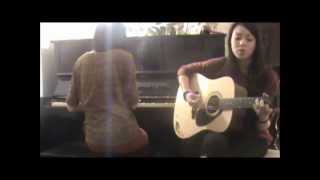 Skinny Love Piano and Guitar cover by Bianca and Tiffany Dao [upl. by Jerusalem542]