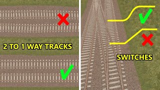 How to Quickly Build Perfect Railway Switches and Transitions  Cities Skylines Tutorial [upl. by Annoik]