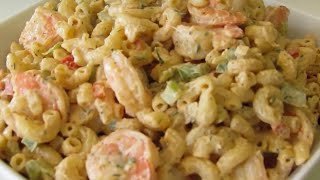 How to make Seafood Salad  Shrimp Macaroni Salad [upl. by Enamart]