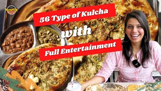 56 Types of Amritsari Kulcha Taste ke Sath Entertainment Free  Panchkula Street Food [upl. by Xyla]