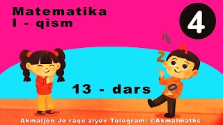 Matematika 4sinf 13dars 1qism Mavzu 10 ga bolinish alomati [upl. by Moreta]