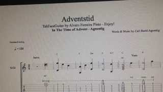 Adventstid  CarlBertil Agnestig  TabFaceGuitar Enjoy Arr Alvaro Pinto [upl. by Jacinta]