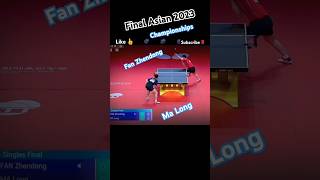 🏓🔥Fan Zhendong vs MA Long🔥2023 Final Asian Championshipssports shorts tabletennis pingpong [upl. by Rubio544]