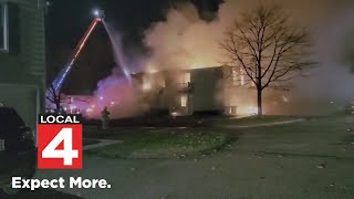 Video shows fire after apparent explosion in Orion Township [upl. by Remos859]