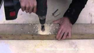 HowTo Mit Zapfenbohrern in Holz bohren wwwbohreronlineshopde [upl. by Ennove]