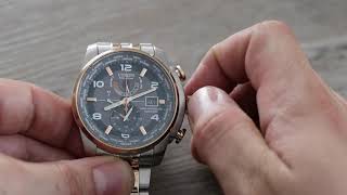 How to SET the time on Citizen EcoDrive Calibre H820 SETTING instructions H820S087228 [upl. by Mayberry326]