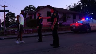 Dallas Police Working A Shooting Confront Man With Taser [upl. by Llekram]