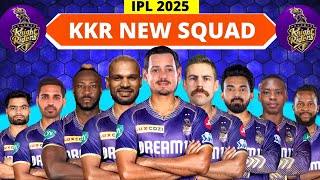 IPL 2025  Kolkata Knight Riders Team Full Squad  KKR New Squad 2025  KKR Team Players List 2025 [upl. by Areip]