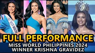 Krishna Gravidez FULL PERFORMANCE  WINNER  Miss World Philippines 2024 [upl. by Zwiebel]