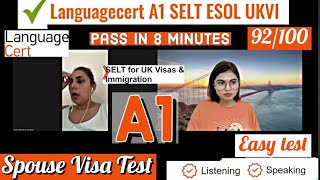 Languagecert A1 Spouse Visa TestSpeaking amp Listening Full Mock TestPassing Marks 601008 mins [upl. by Schriever]