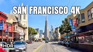 Driving San Francisco 4K Bay Bridge Chinatown Union Square Financial District [upl. by Ettevi]