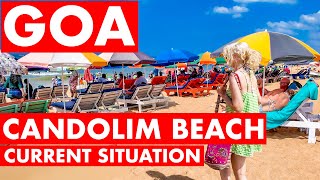 Goa  Candolim Beach  2023  Situation Update  Shacks Watersports Goa Vlog  North Goa [upl. by Gwenore]