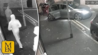 Man is kidnapped and thrown into car in Moss Side  horrifying CCTV [upl. by Pren]