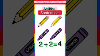 Addition Sentences  Number Sentence  Additon for Kids [upl. by Boiney]