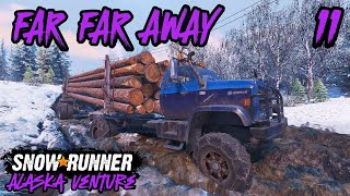 How to do the Far Far Away LOGGING CONTRACT in Pedro Bay  SnowRunner Alaska Walkthrough [upl. by Blatman]