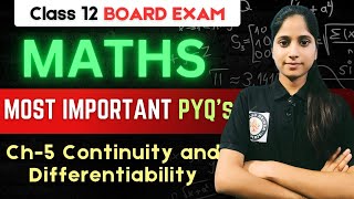 Class12th mathsCh5Continuity and Differentiability PYQ part2 [upl. by Aprile475]