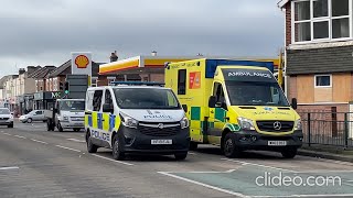 Dorset Police Cell Van amp South Western Ambulance DCA Spotted Together in Springbourne [upl. by Scharaga]